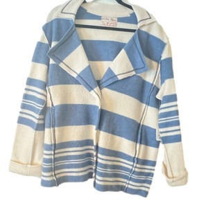 NWT We The Free Acadia Cardi By We The Free At Free People, Clouds Combo, XS/S